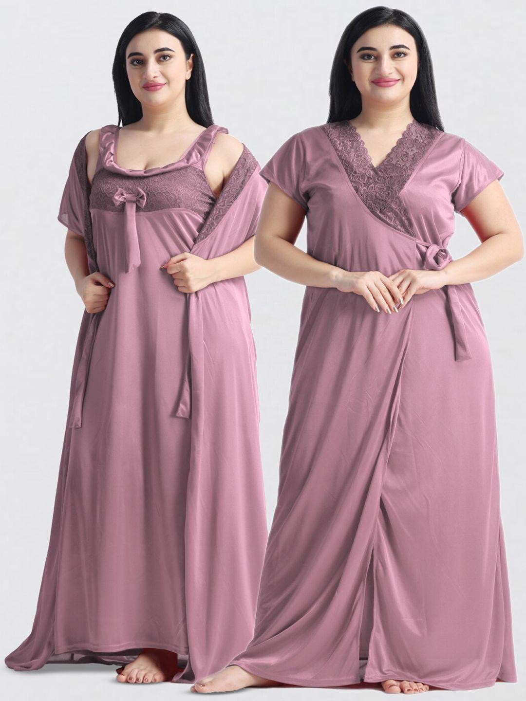 night keys pack of 2 satin maxi nightdress