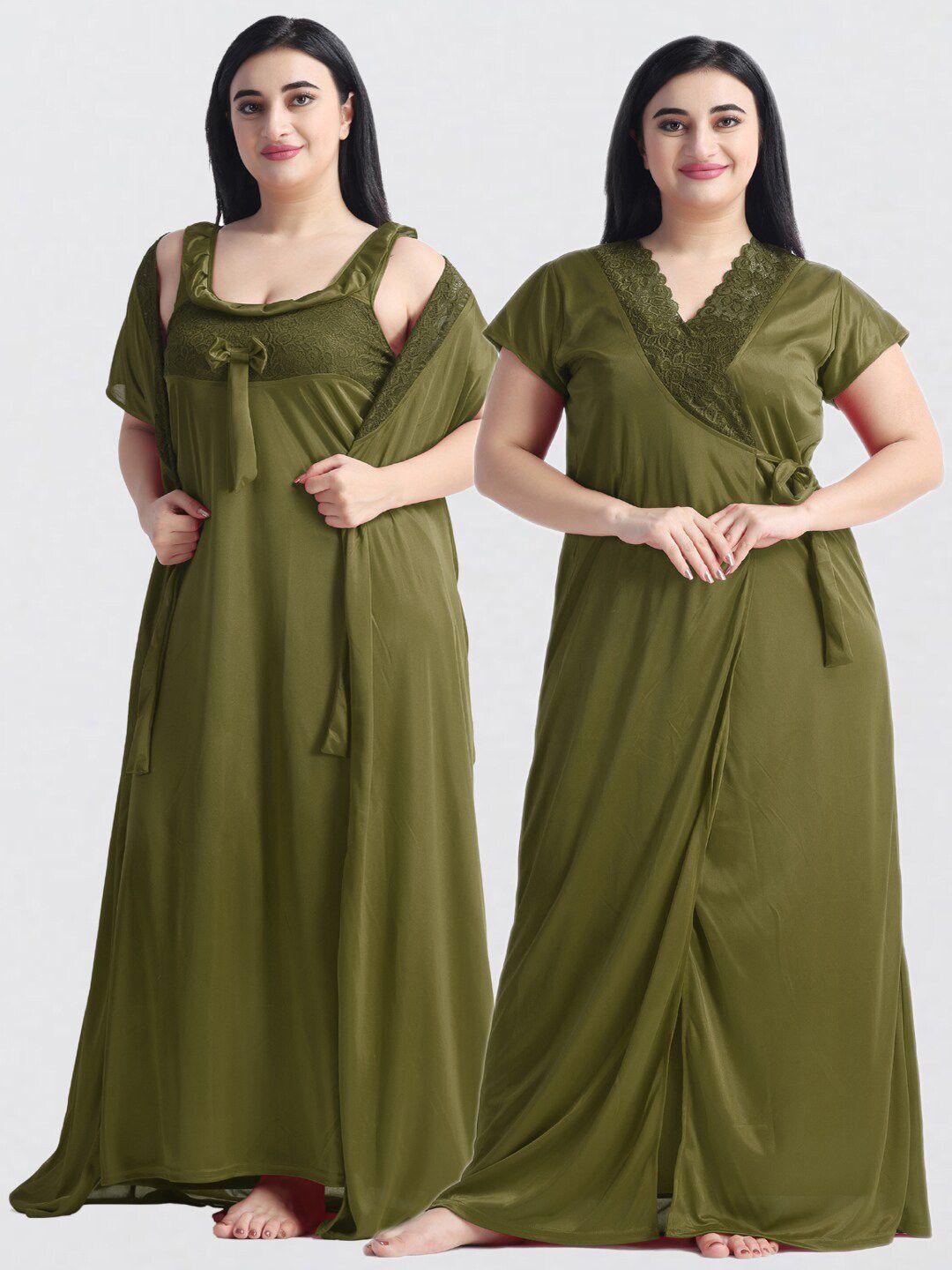 night keys pack of 2 satin maxi nightdress