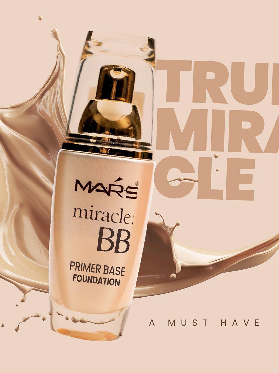 mars miracle bb primer base foundation - 60ml - nude beige -104