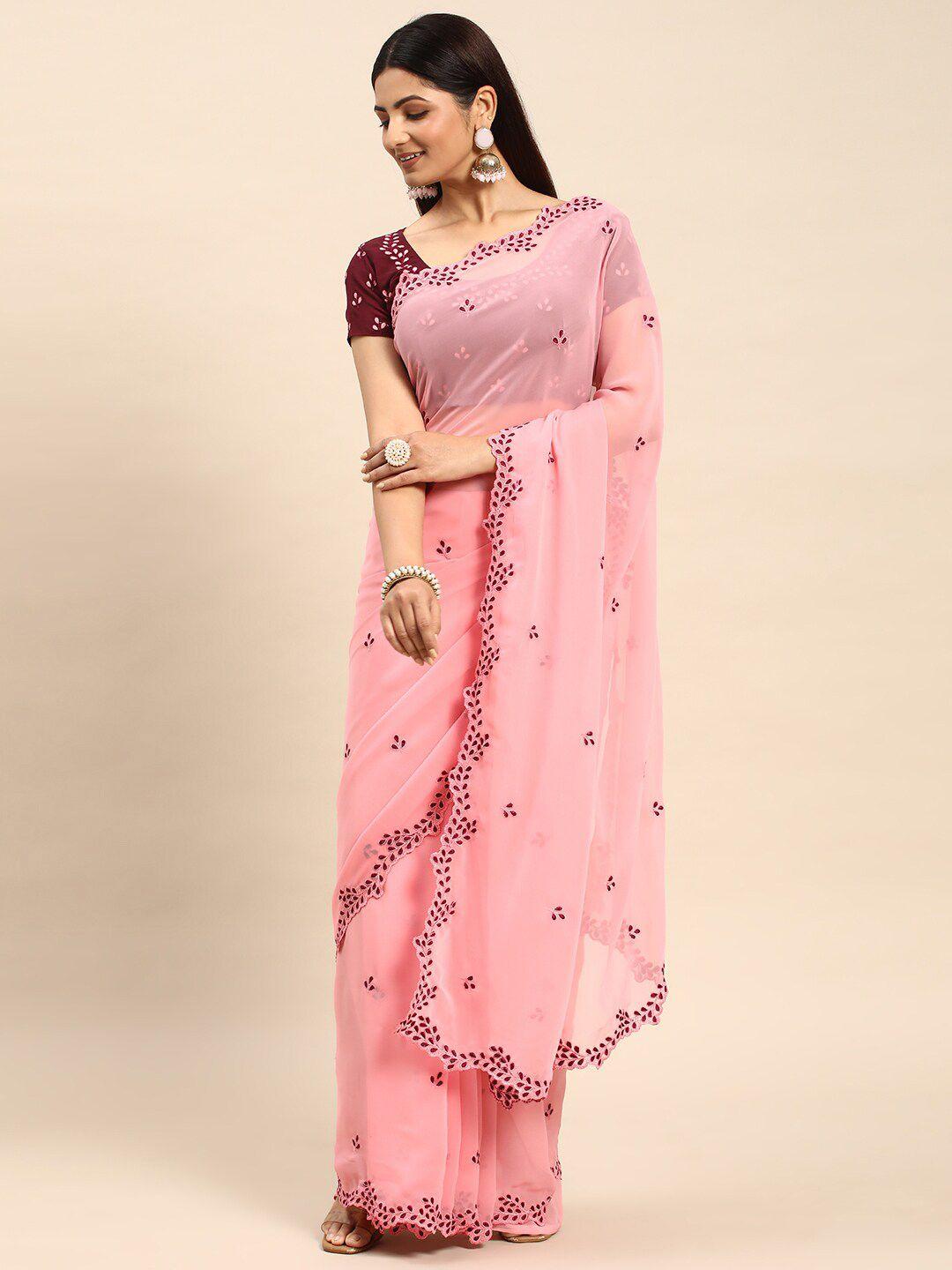 kasee floral embroidered saree