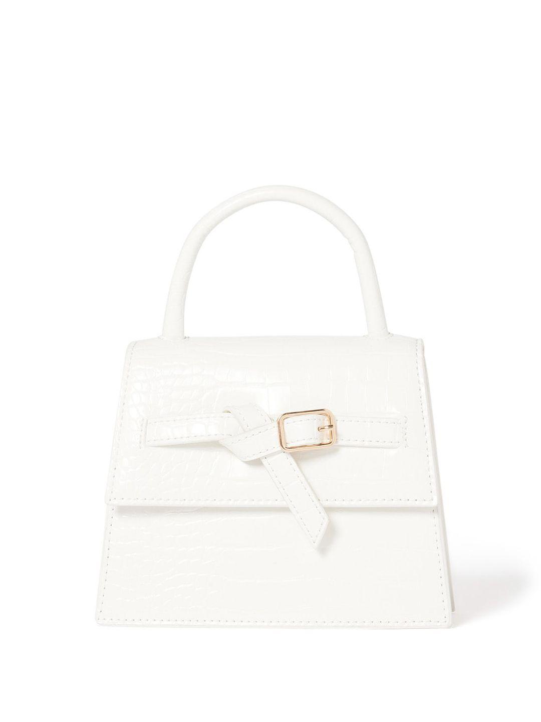 forever new textured bow detailed structured handheld bag