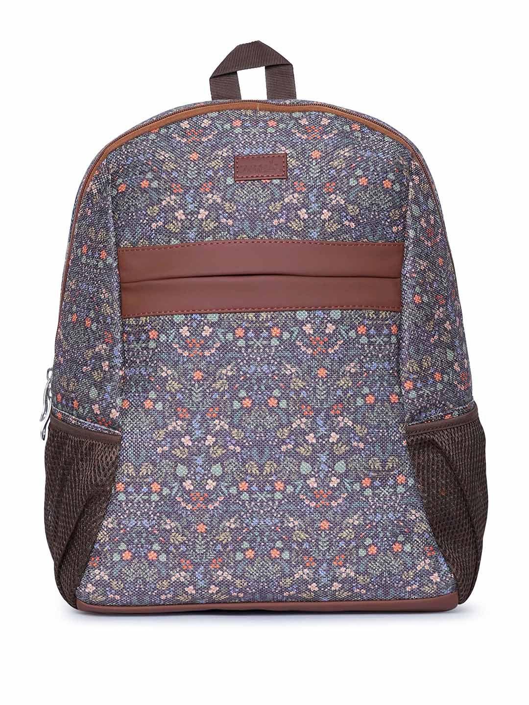 zouk kashmir royals classic women textured non-padded backpack