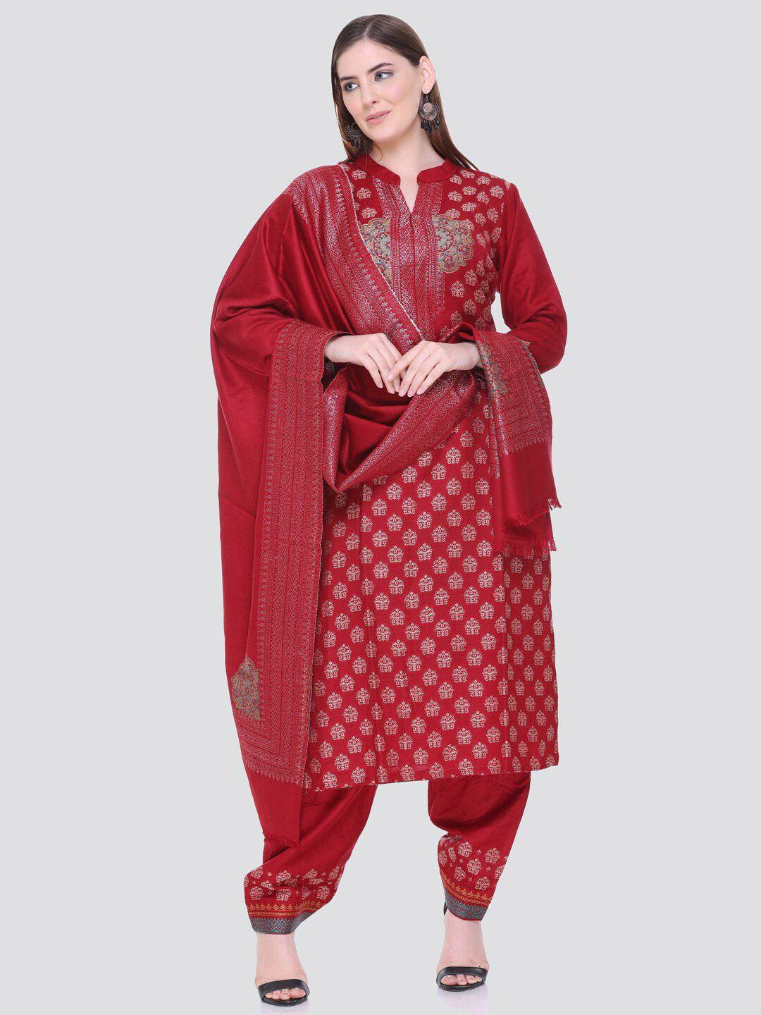 kidar ethnic motifs printed unstitched dress material