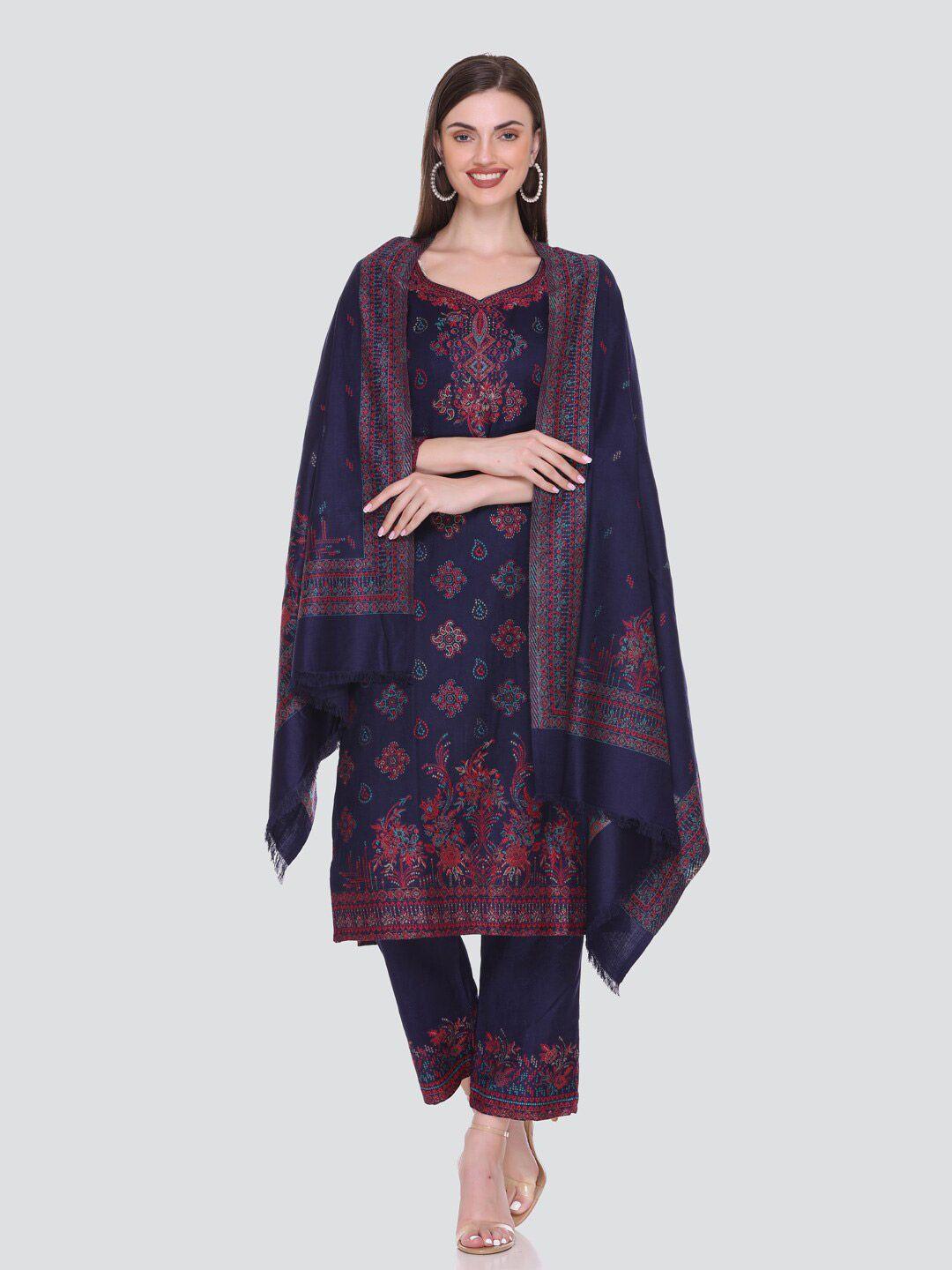 kidar ethnic motifs woven design unstitched dress material