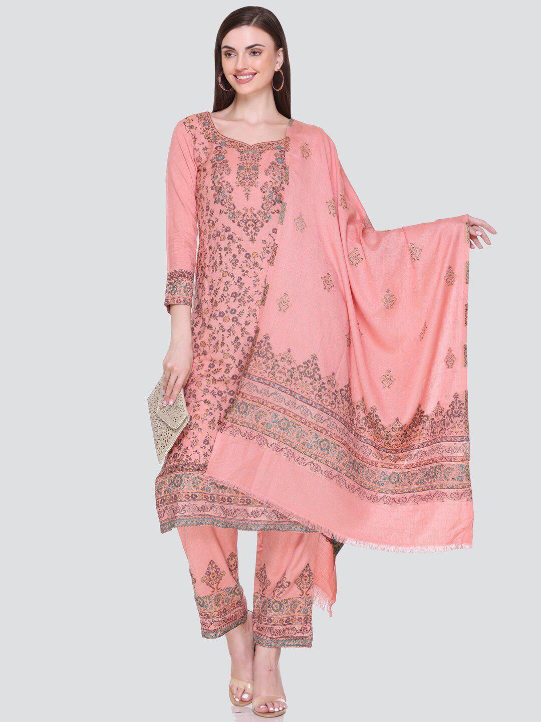 kidar ethnic motifs printed unstitched dress material