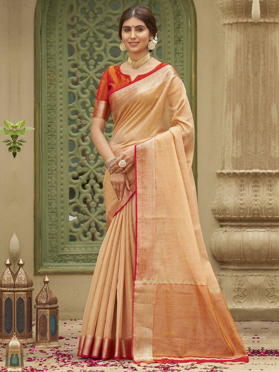 anouk zari silk blend banarasi saree