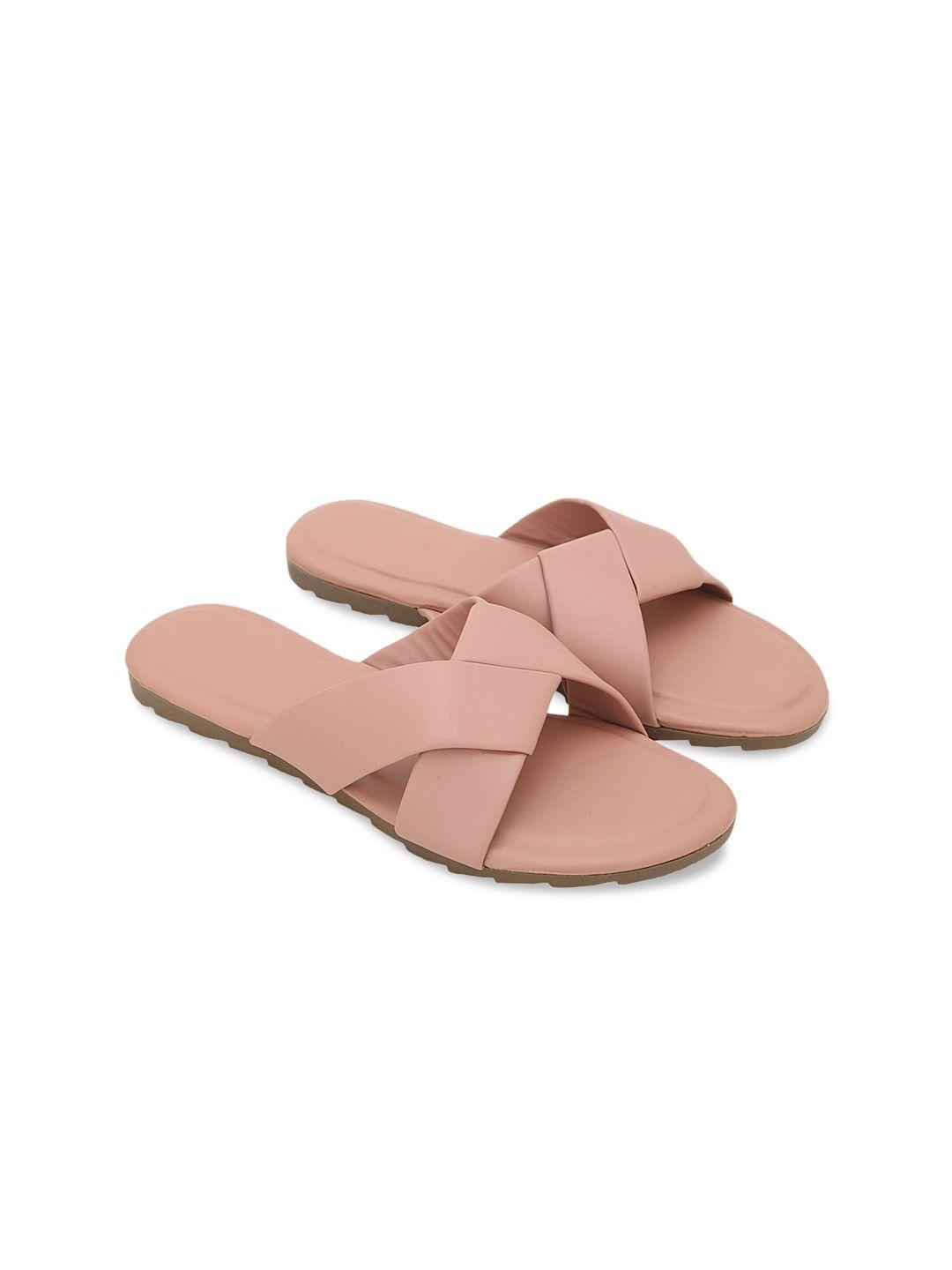 ravis cross strap open toe flats