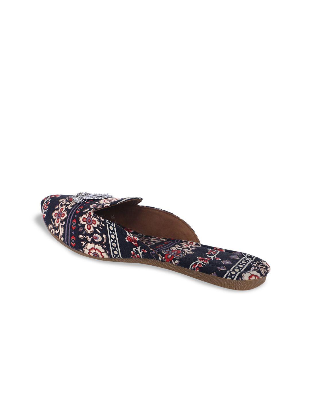 ravis printed embellished mules