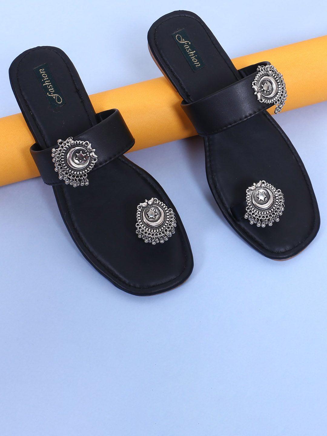 ravis ethnic embellished one toe flats