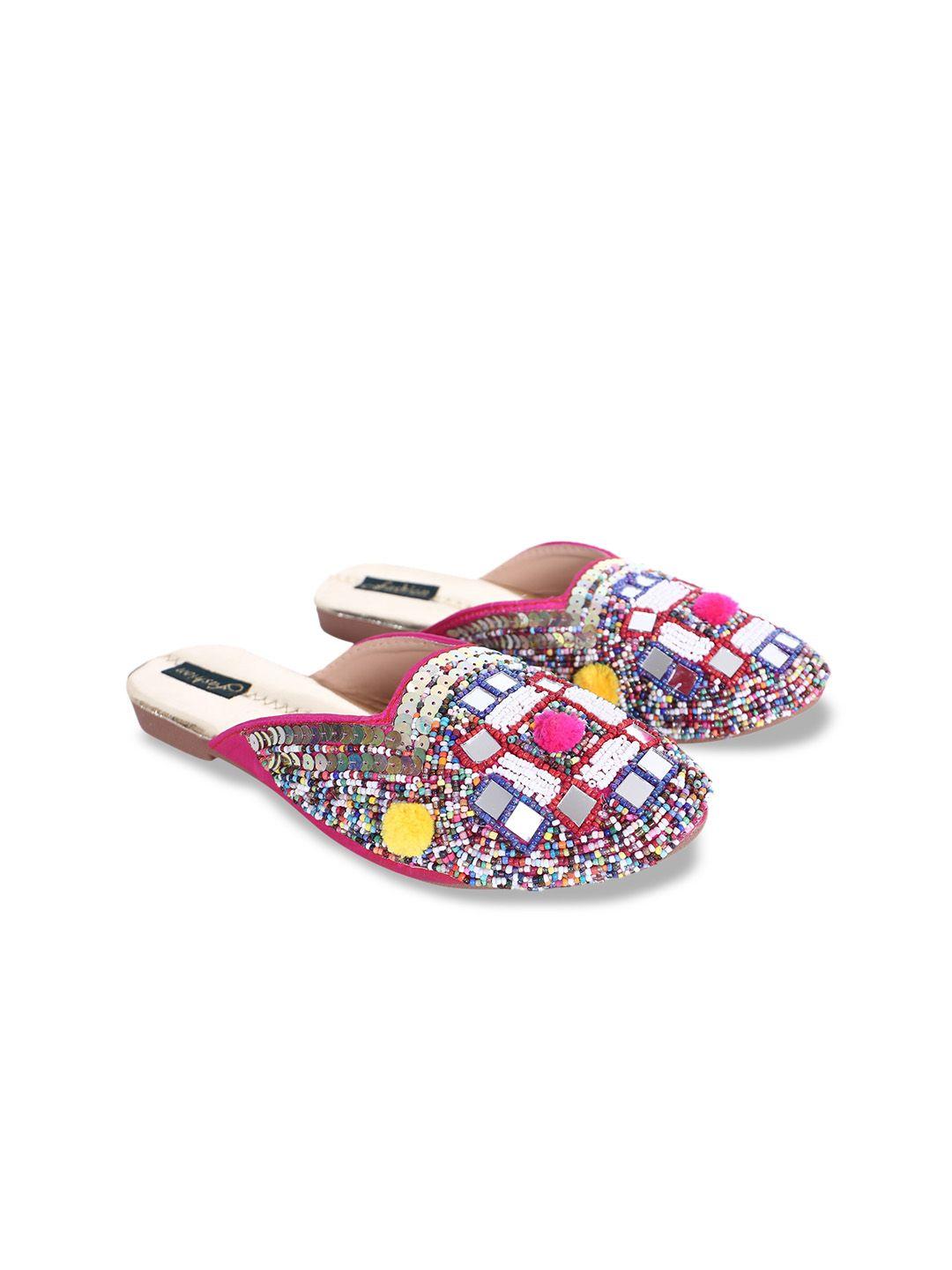 ravis embellished round toe mules