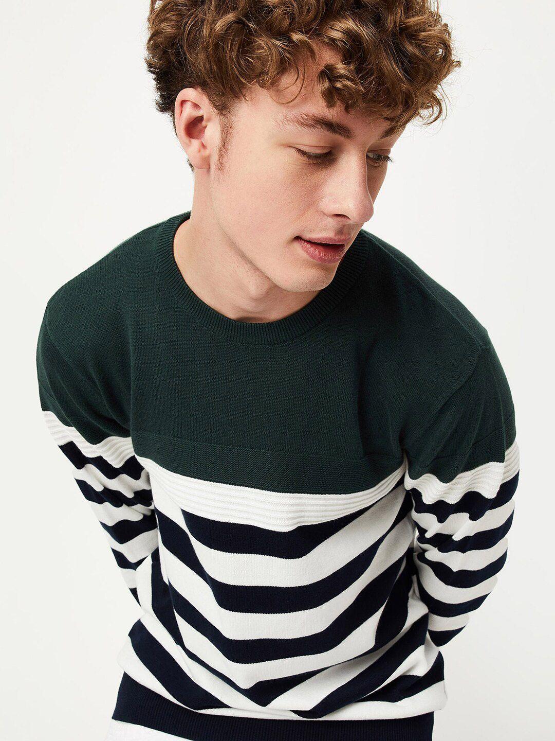 max striped pure cotton pullover sweaters