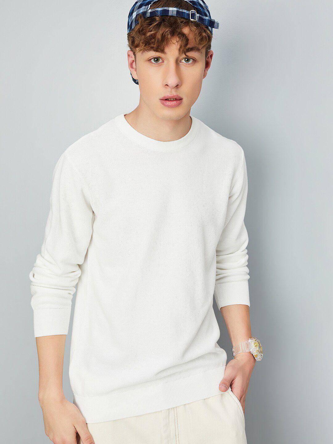 max round neck pure cotton pullover sweaters