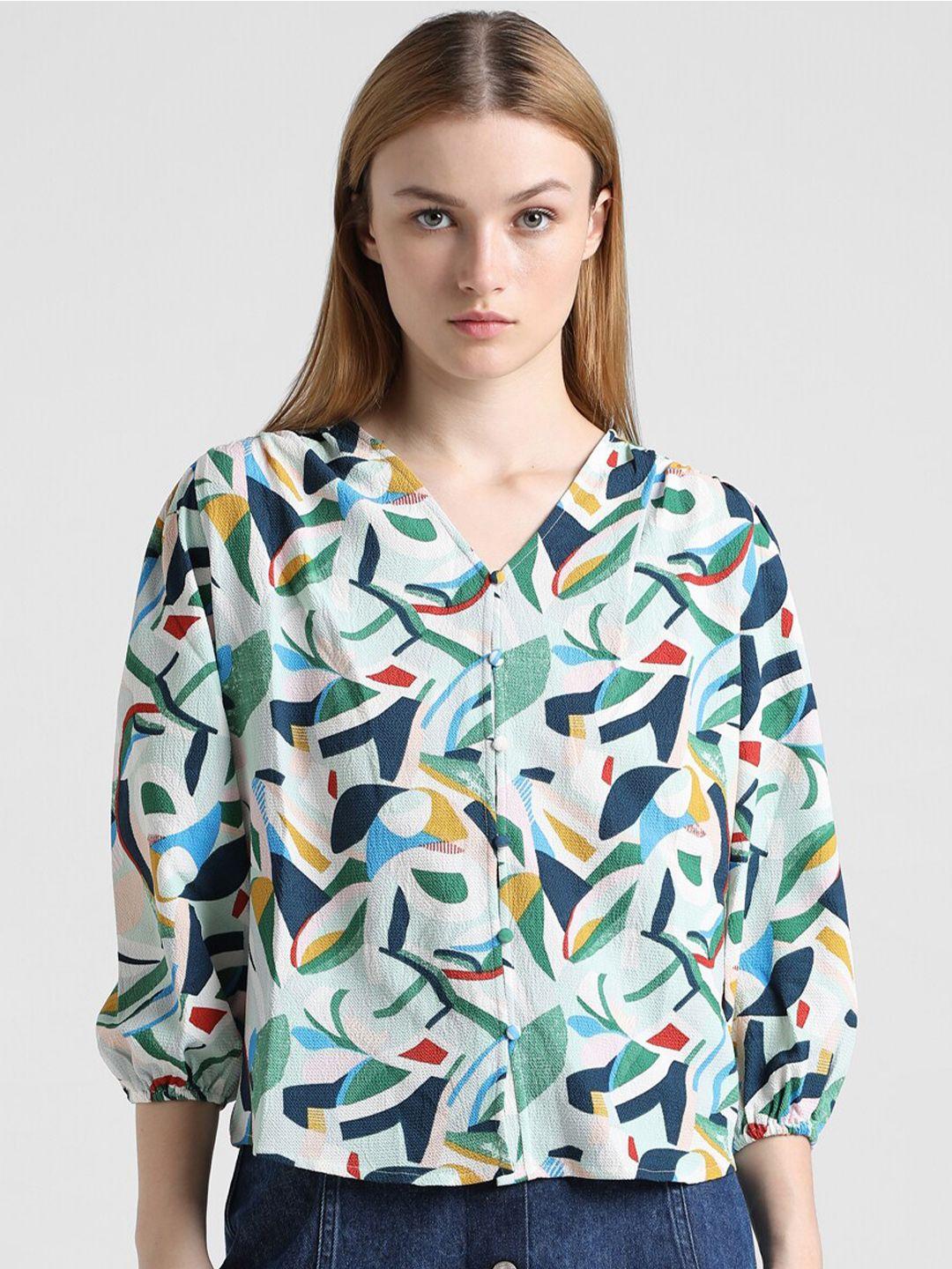 only geometric print top