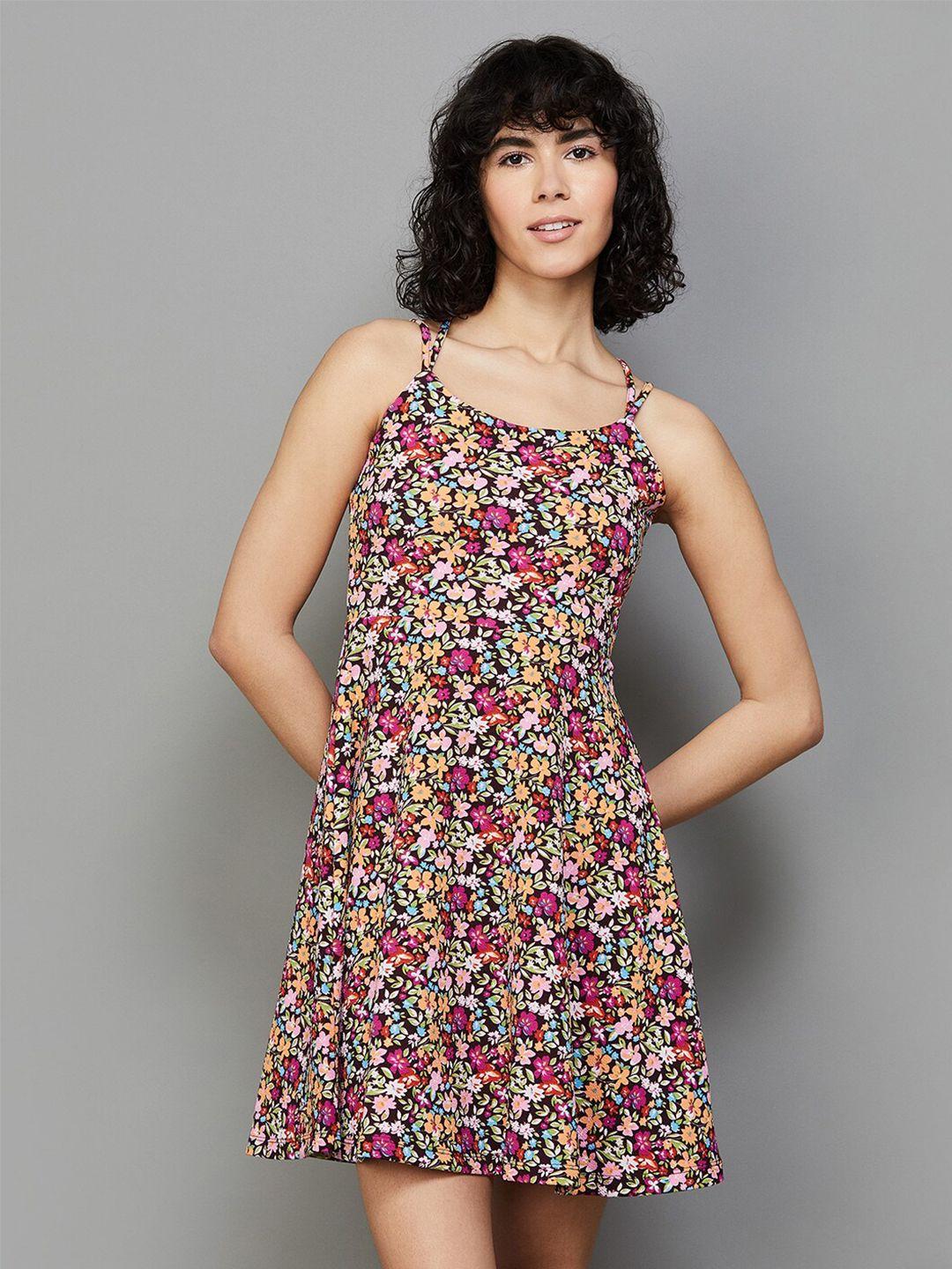 ginger by lifestyle floral printed fit and flare dress