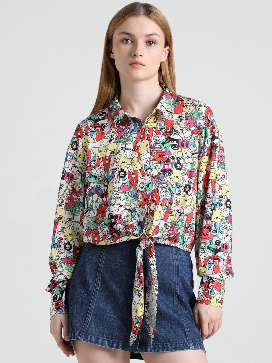 only floral printed opaque casual shirt