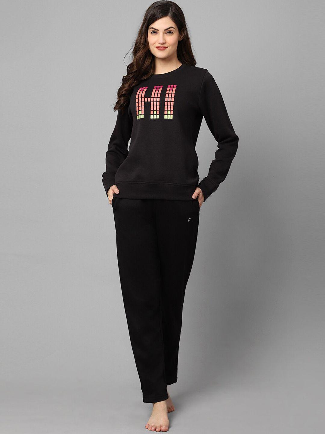 aerowarm printed sweatshirt and pyjamas night suit