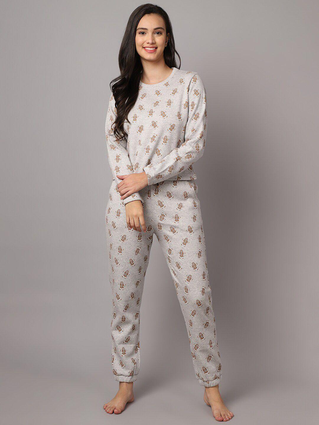 aerowarm graphic printed night suit