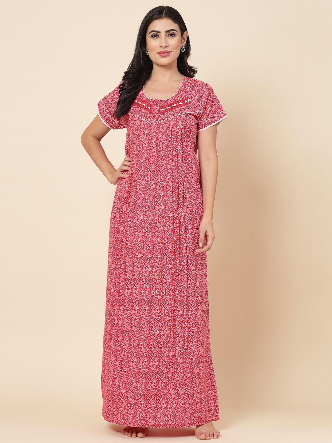 sweet dreams floral printed maxi nightdress