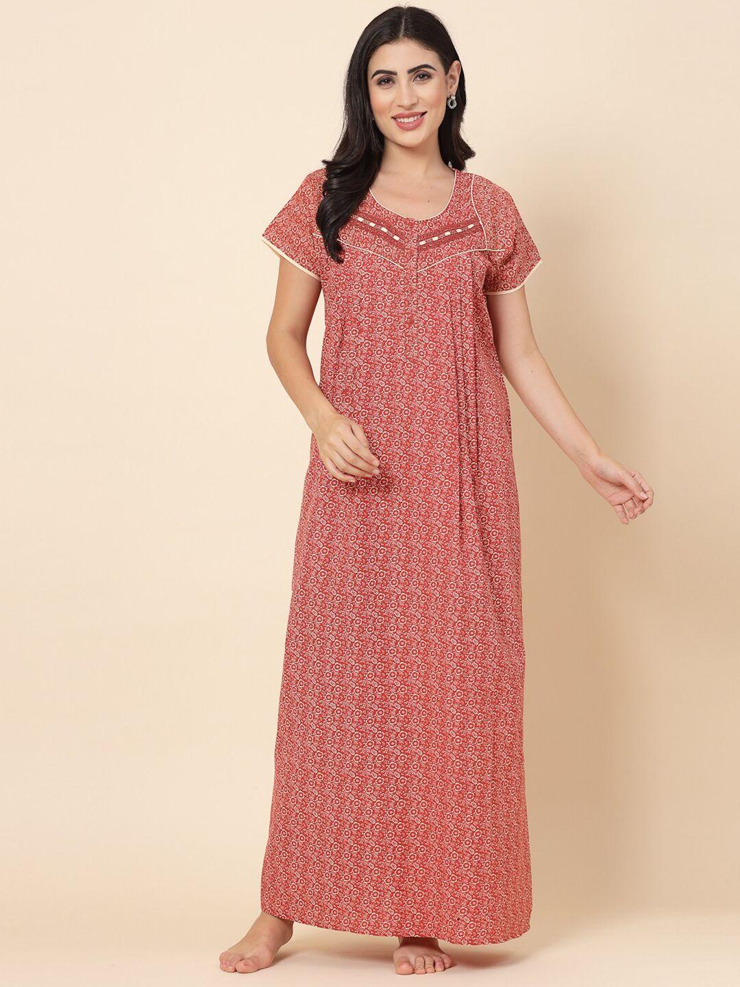 sweet dreams floral printed maxi nightdress