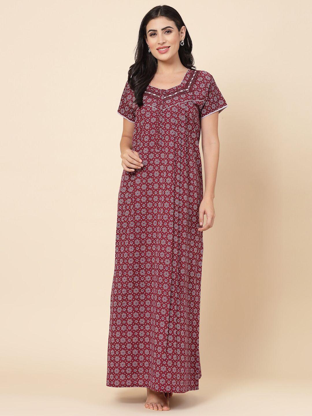 sweet dreams floral printed maxi nightdress