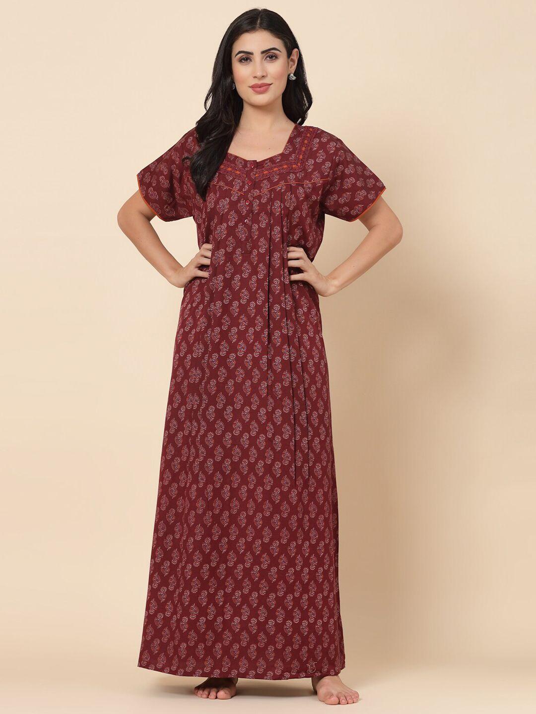 sweet dreams floral printed maxi nightdress