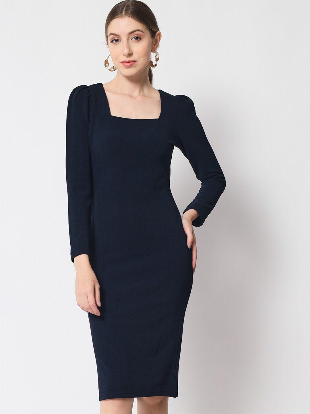 chemistry navy blue sheath dress