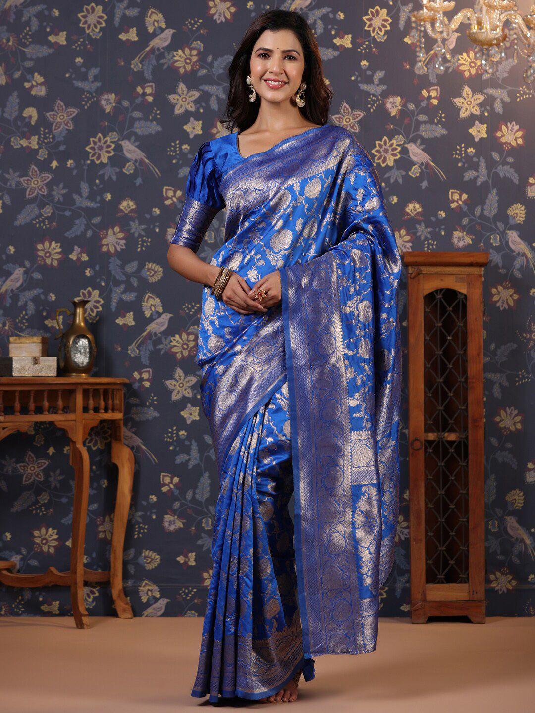 house of pataudi woven design banarasi pure silk saree