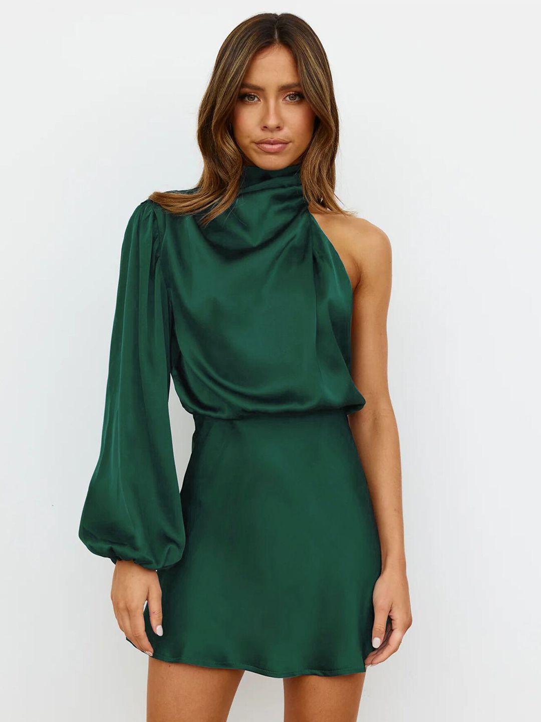 stylecast high neck puff sleeves sheath mini dress