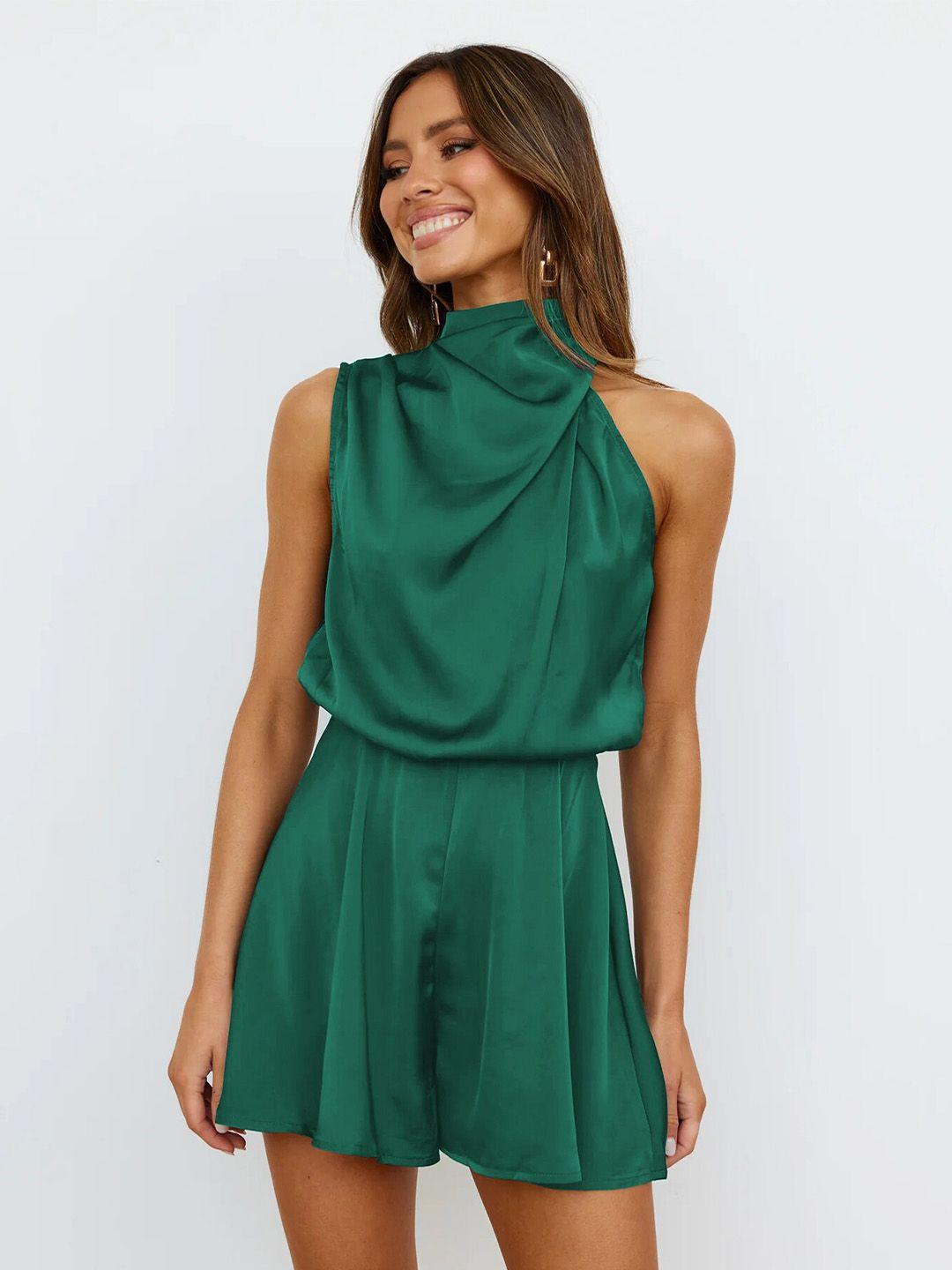 stylecast green halter neck playsuit