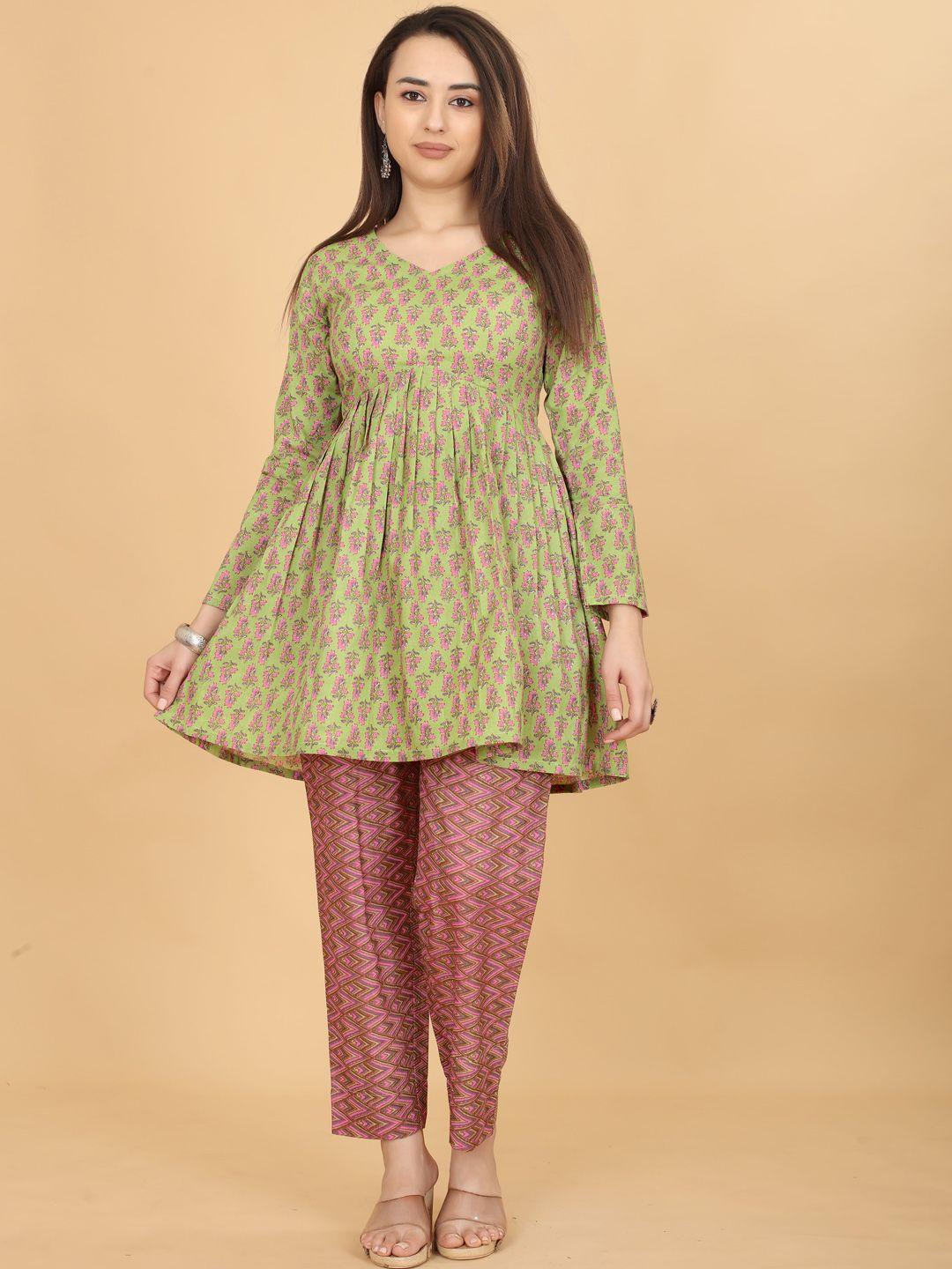 chansi floral printed a-line kurta set