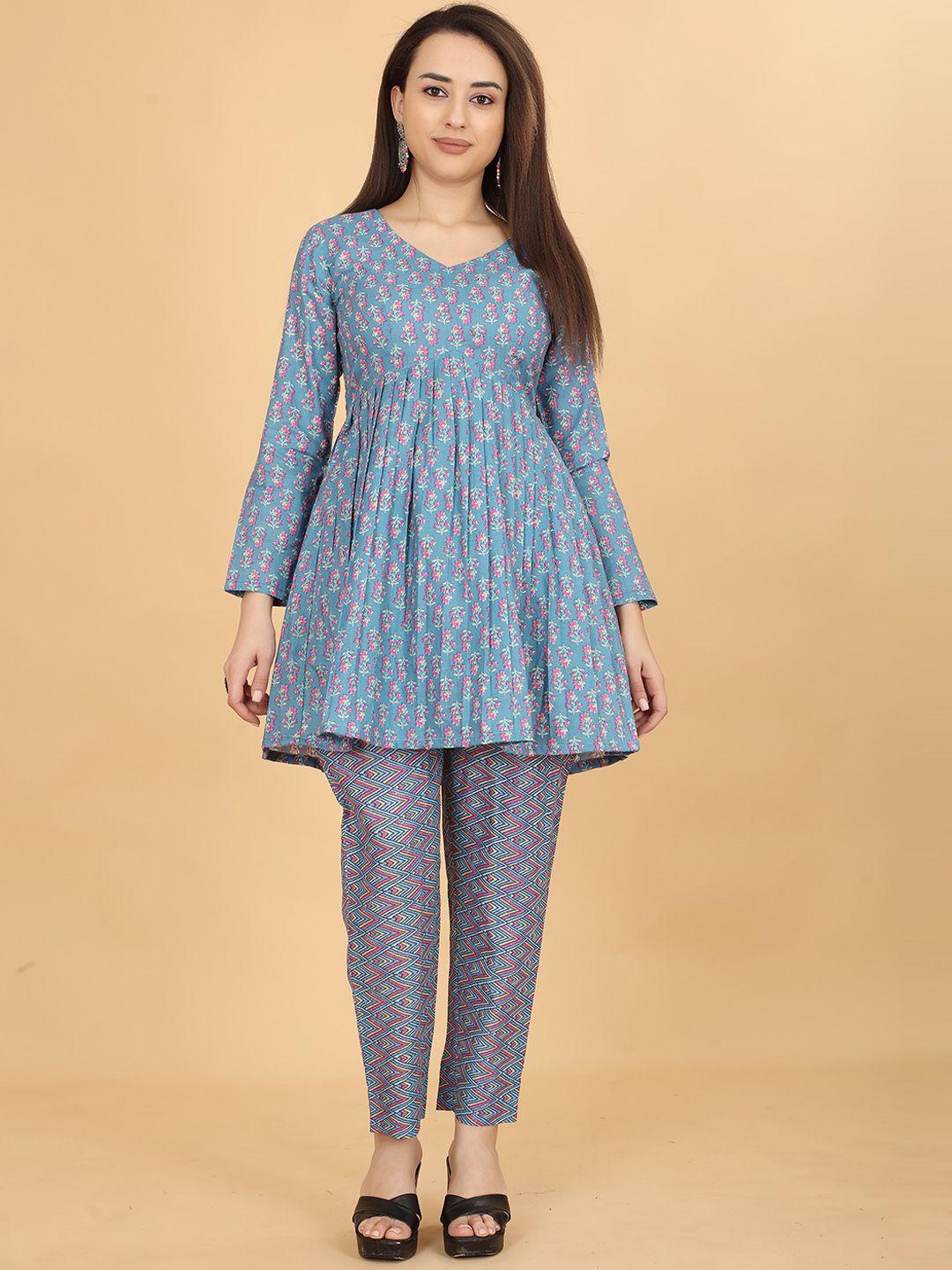 chansi floral printed a-line kurta set