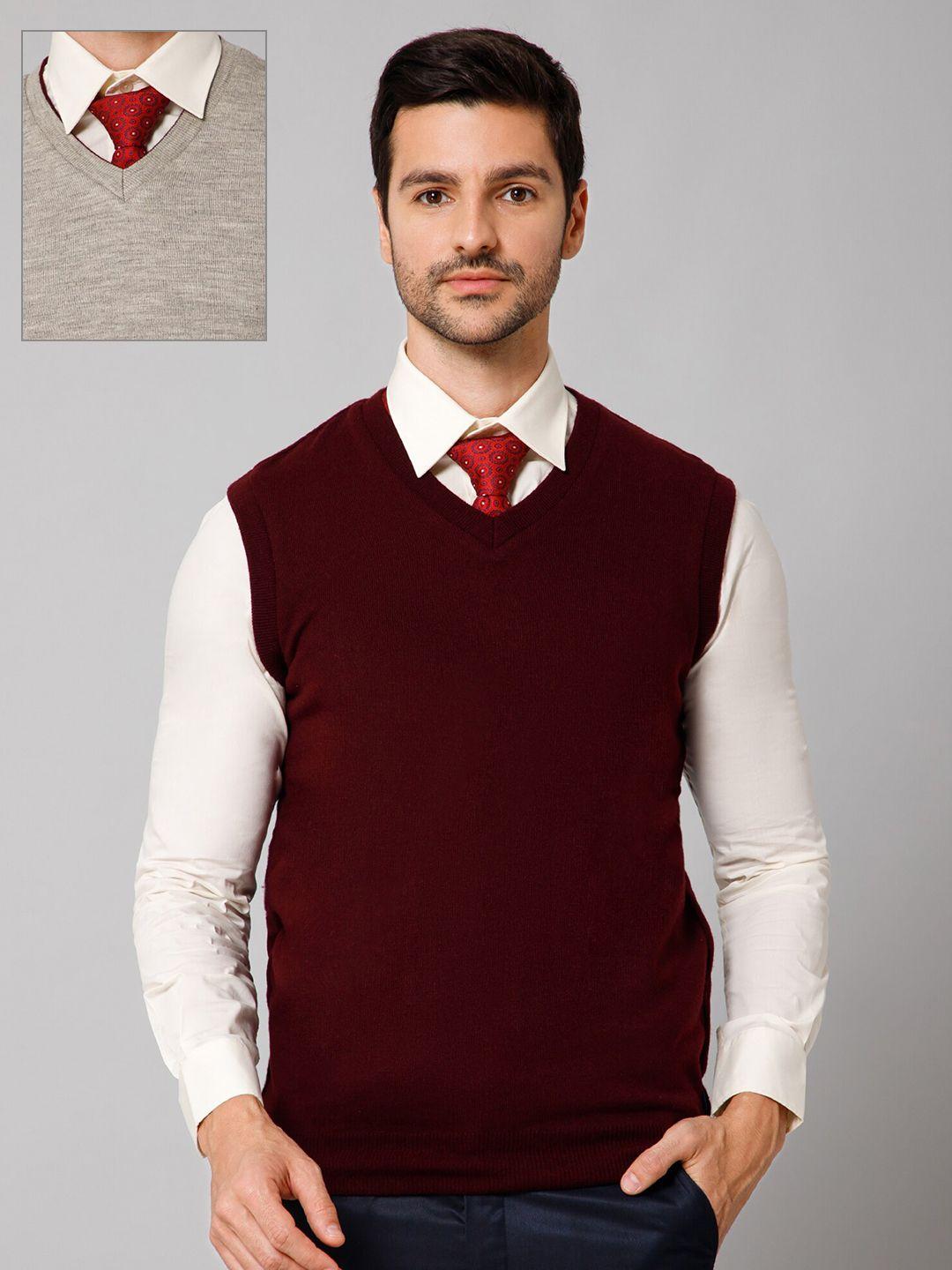 cantabil v-neck acrylic reversible sweater vest