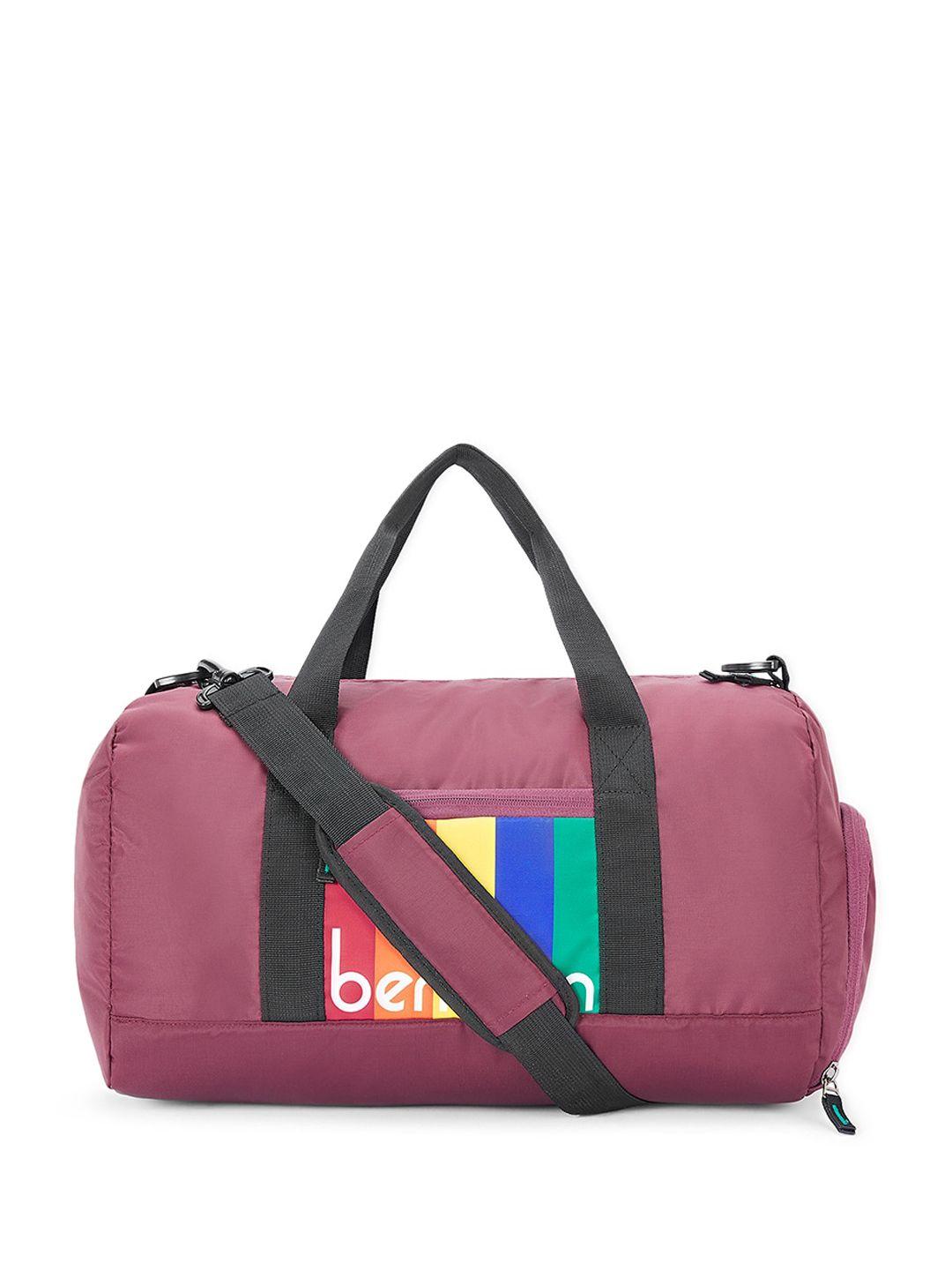 united colors of benetton printed duffel bag