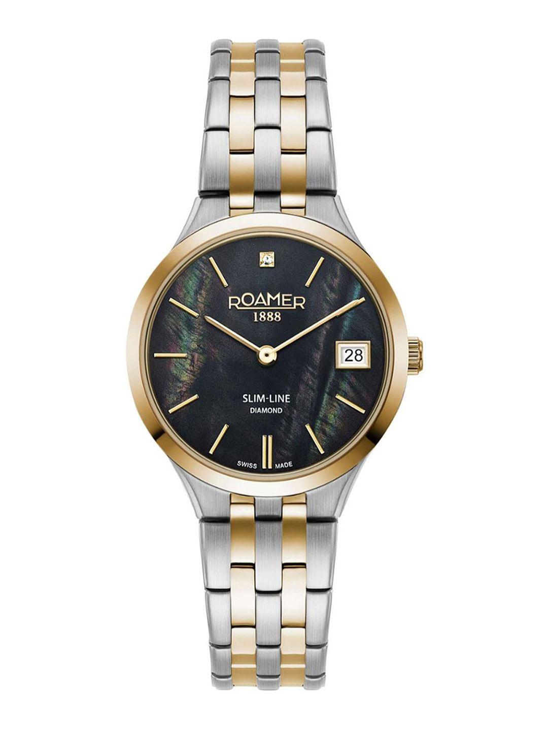 roamer women stainless steel bracelet style straps analogue watch