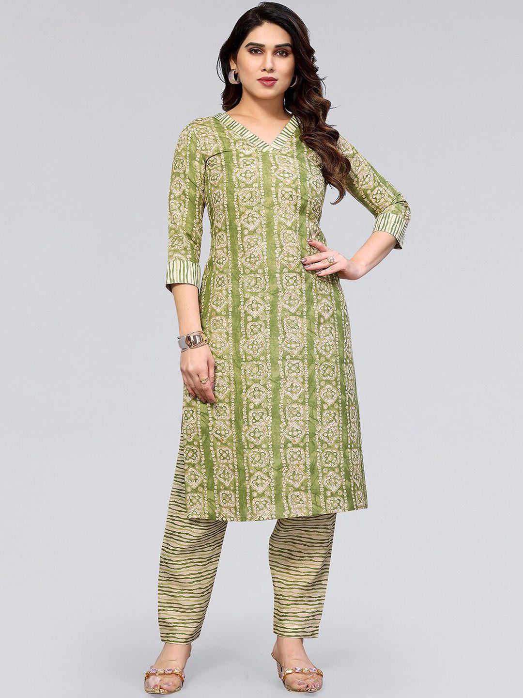 kalini ethnic motifs printed regular kurta with trousers