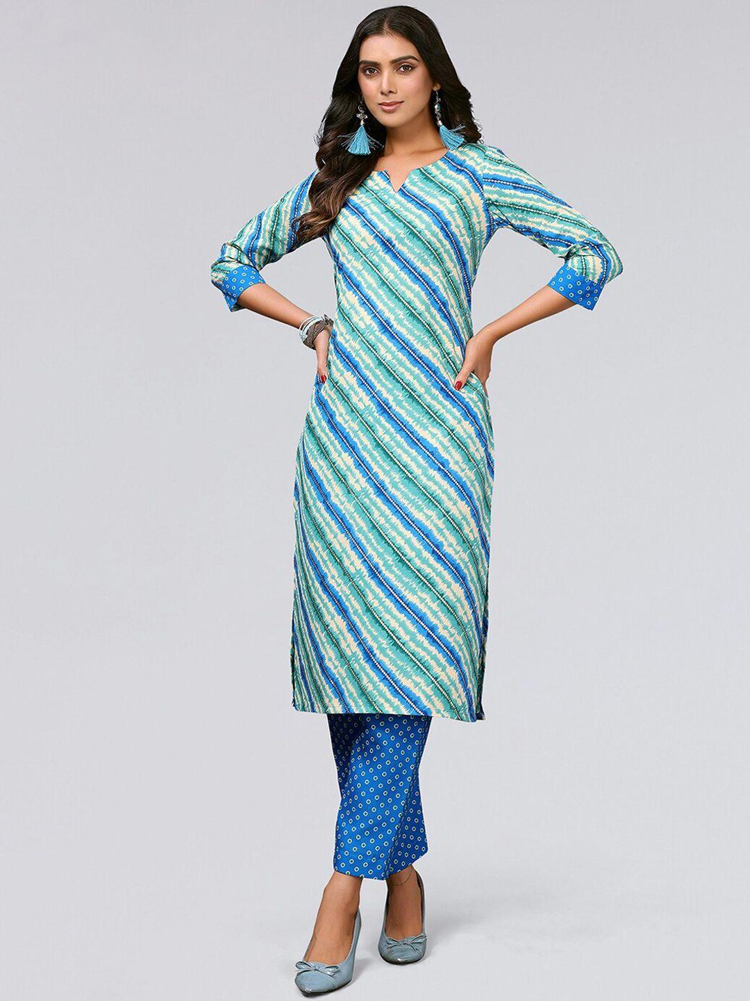 kalini striped regular kurta with trousers