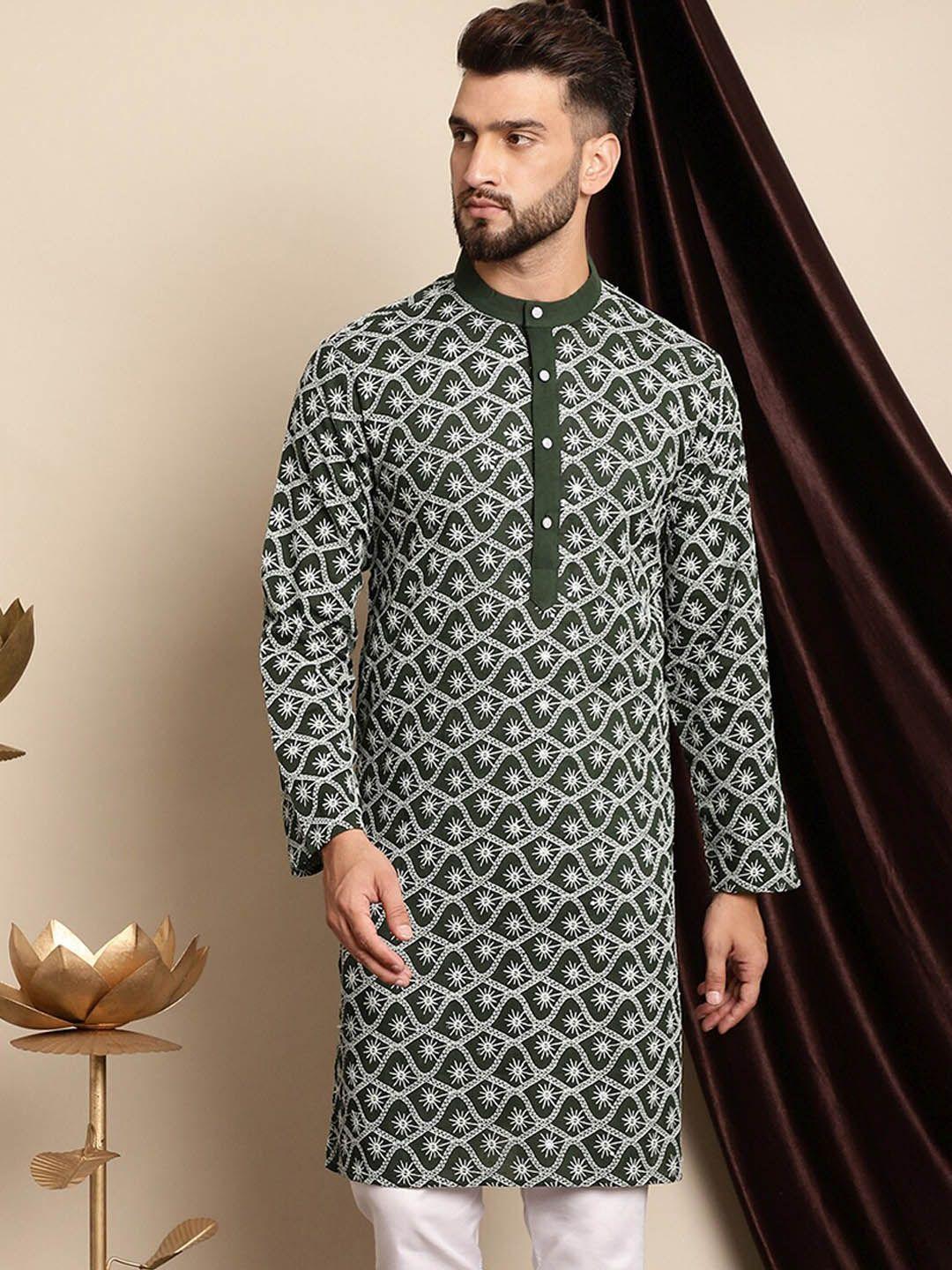 anouk ethnic motifs embroidered sequinned cotton kurta