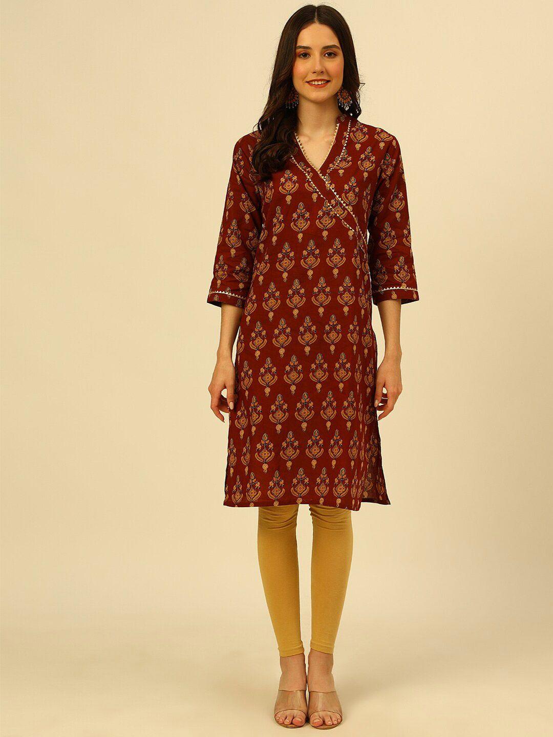 kalini ethnic motifs printed gotta patti straight kurta