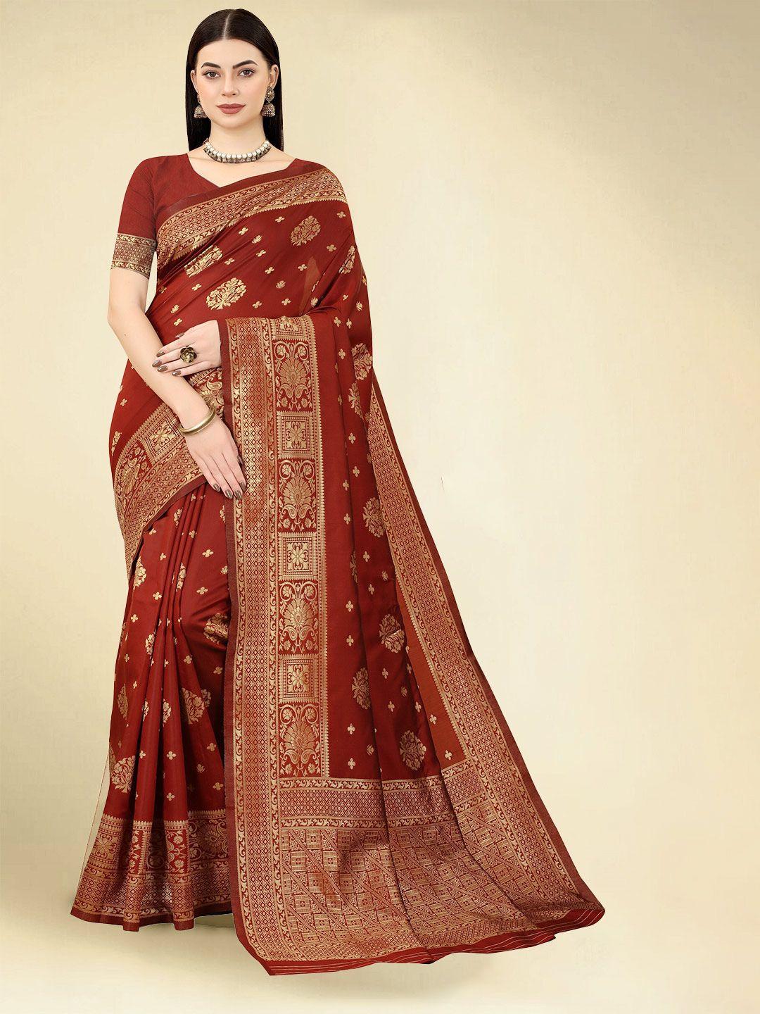 dwiza enterprise ethnic motifs woven design zari detailed banarasi saree