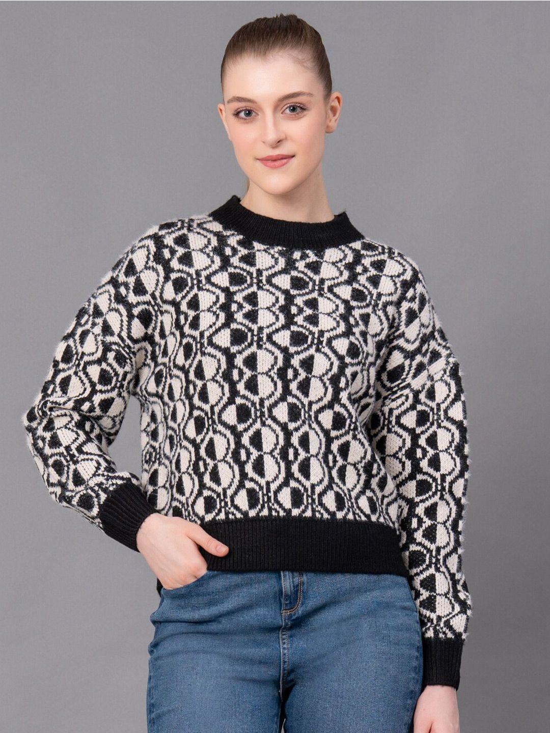 red tape geometric self design pullover