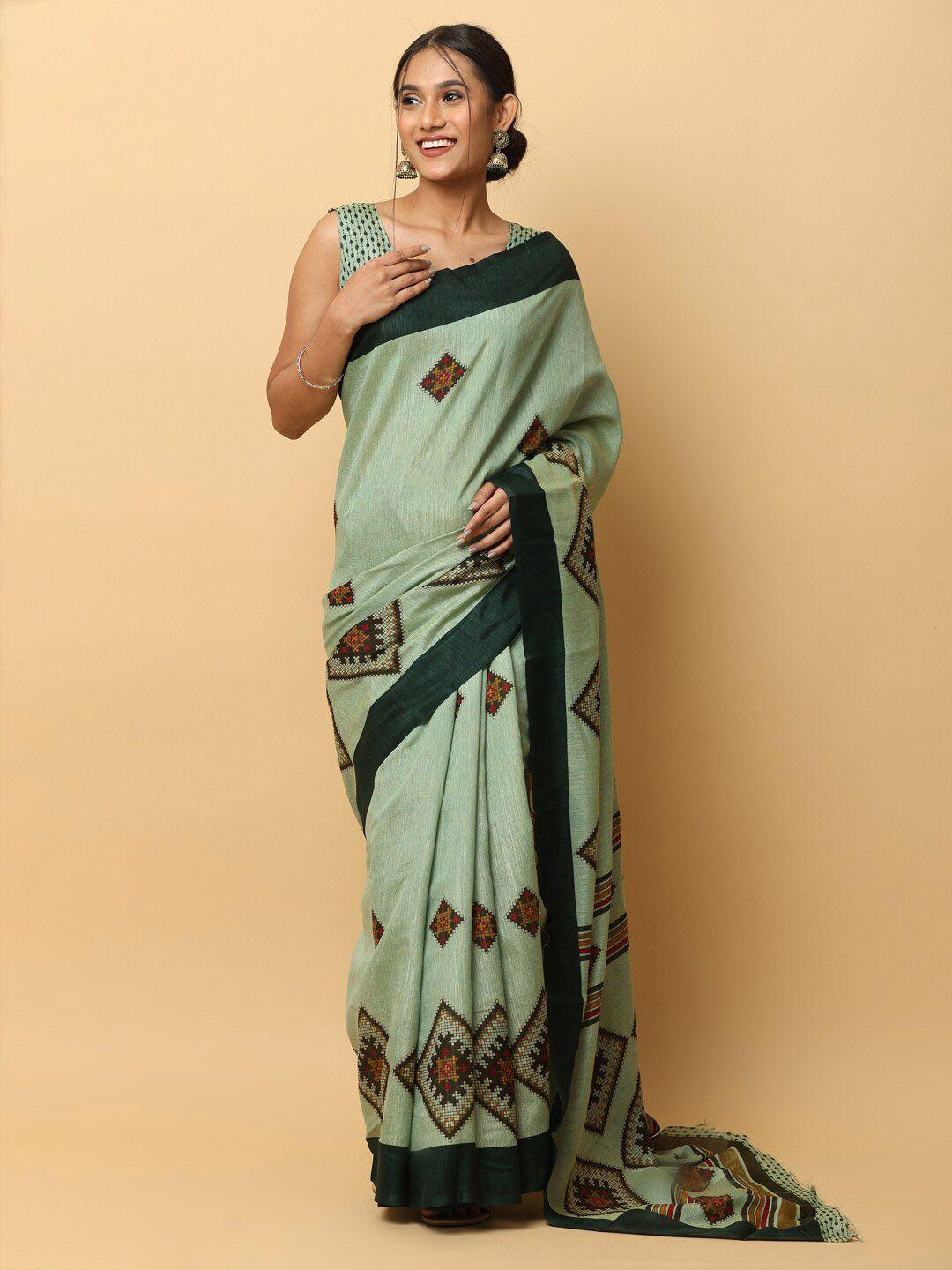 vastranand geometric printed saree