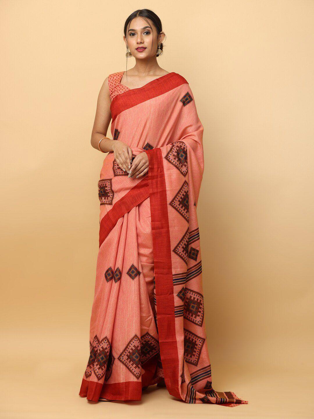 vastranand geometric printed saree