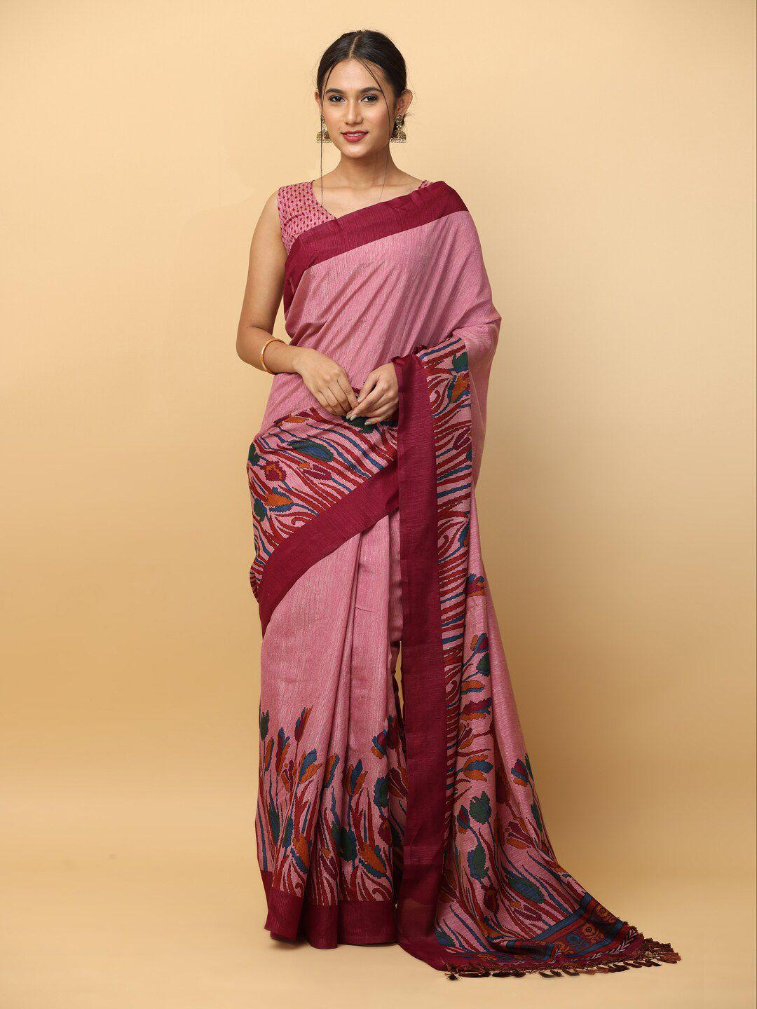 vastranand floral printed saree