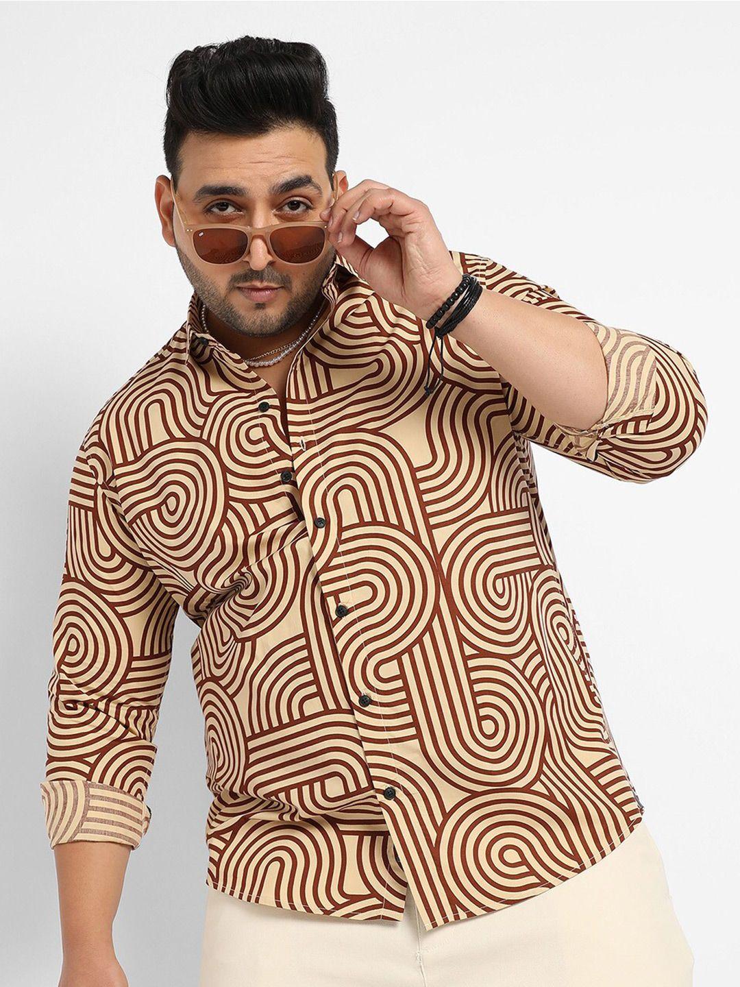 instafab plus classic opaque printed casual shirt