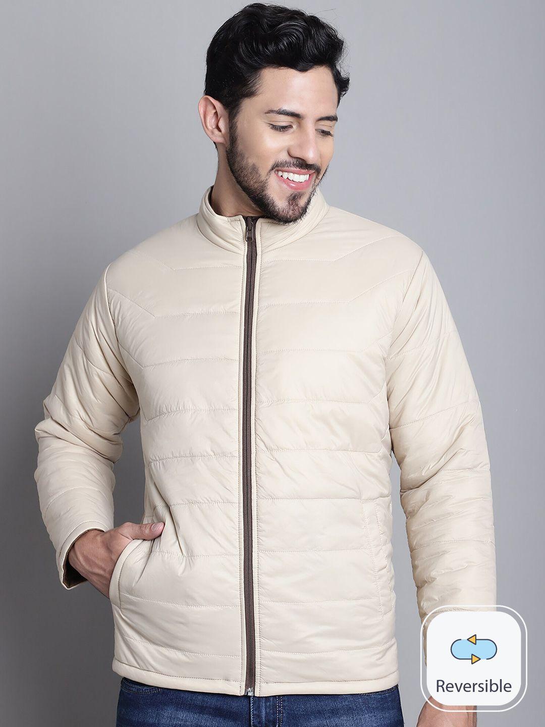 cantabil mock collar reversible puffer jacket