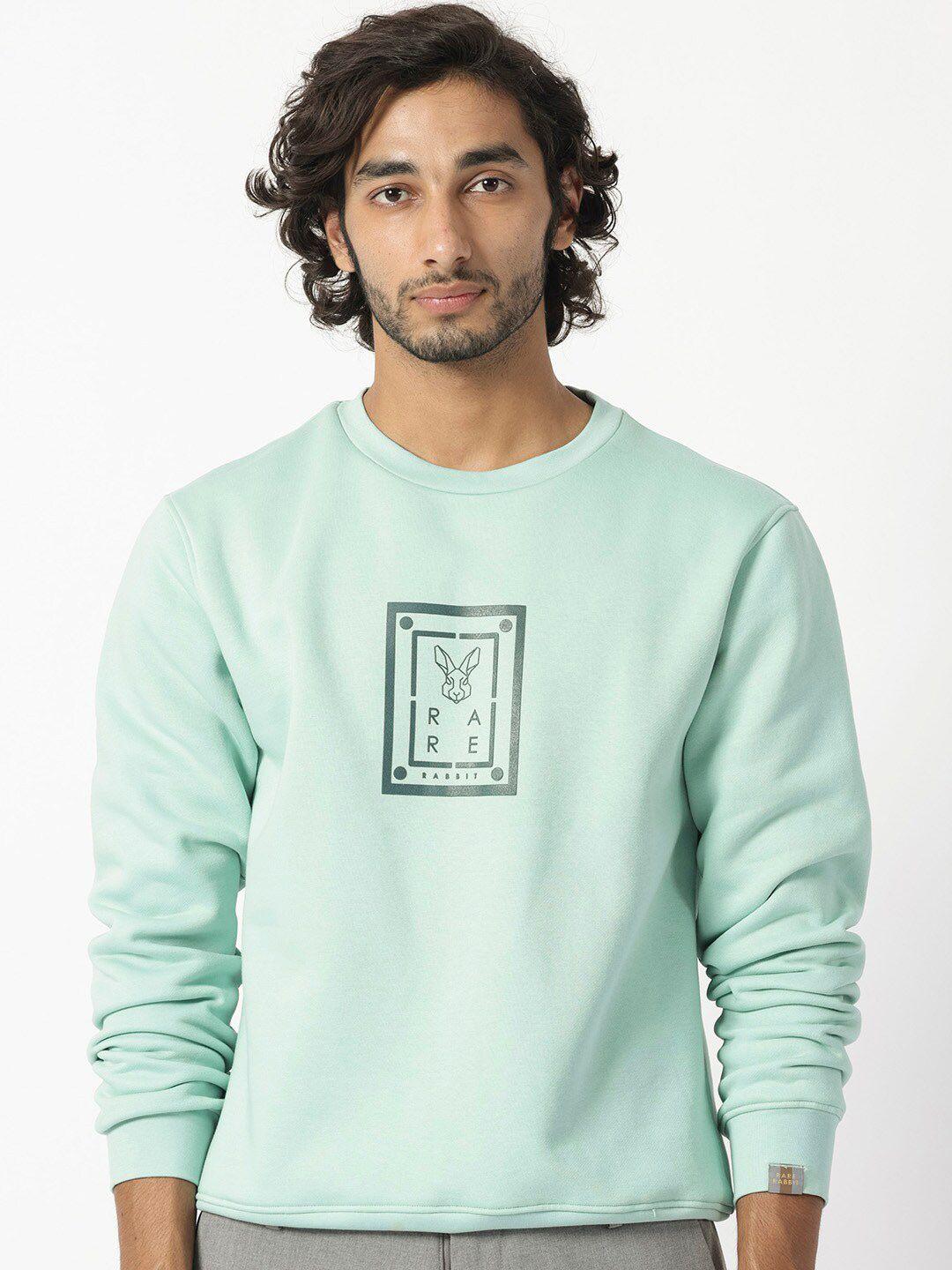 rare rabbit geometric printed cotton pullover sweatshirt