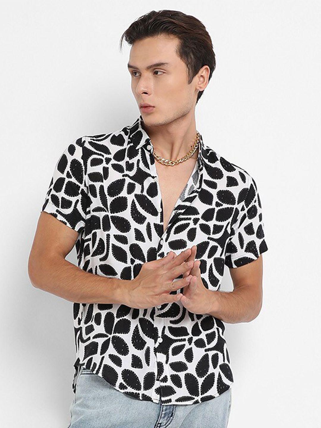 campus sutra classic abstract printed casual shirt