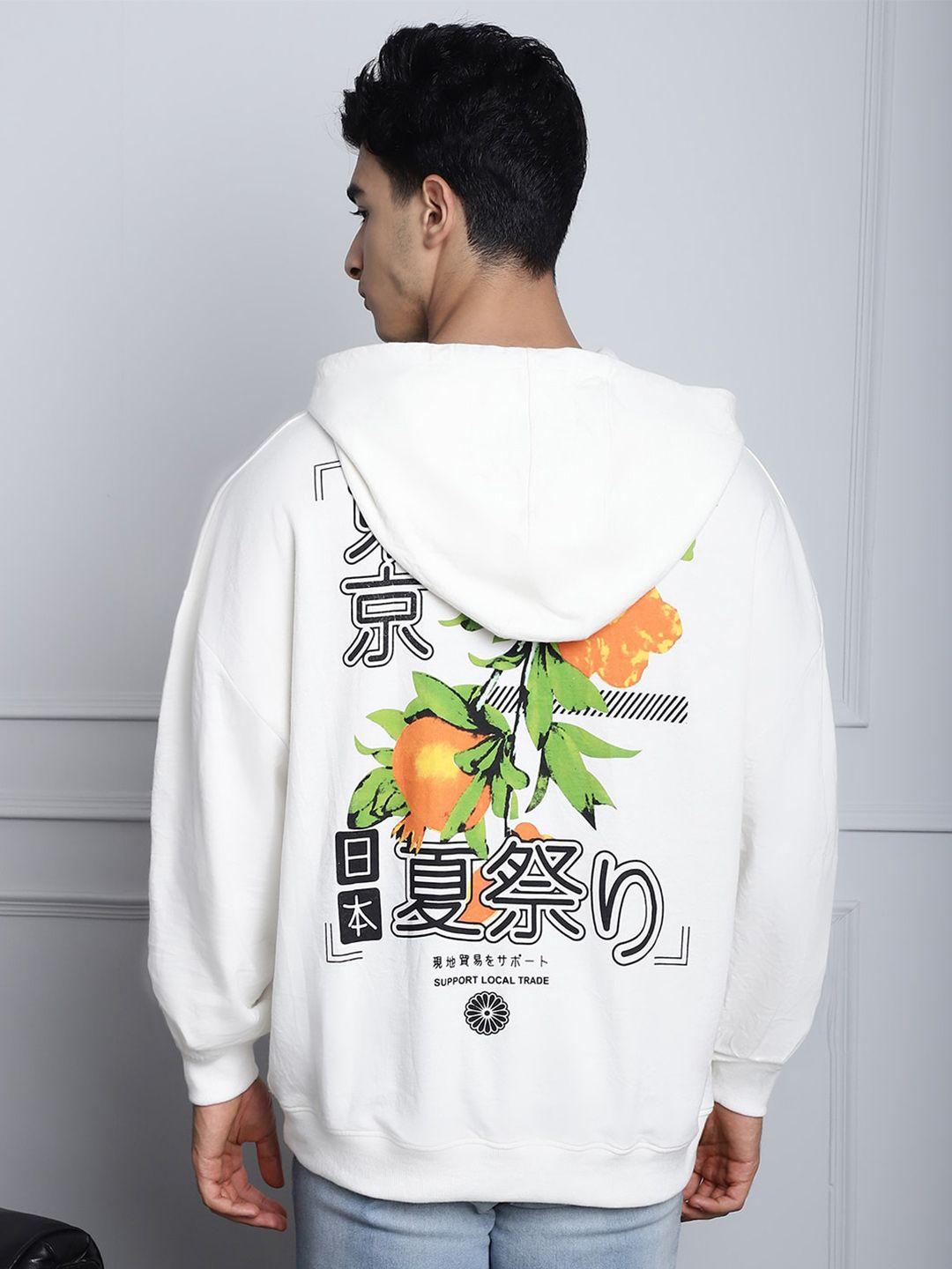 door74 graphic printed oversized cotton sweatshirt