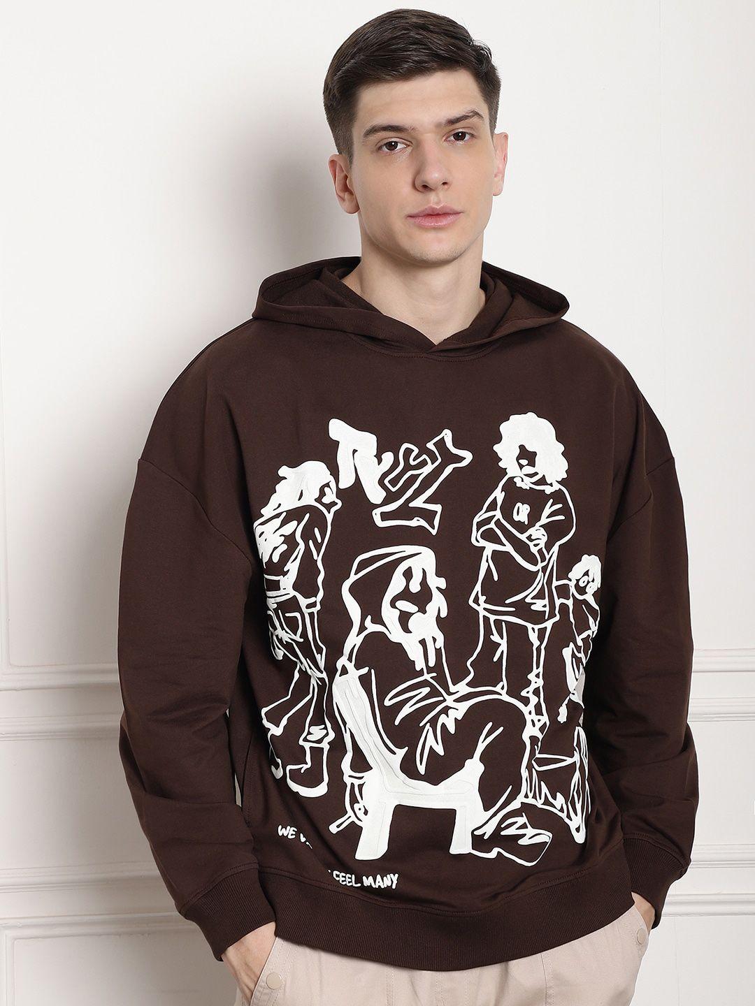 door74 graphic printed oversized cotton sweatshirt