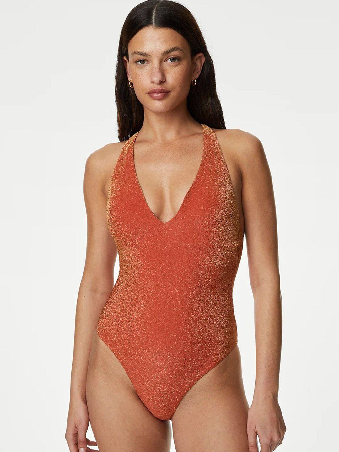 marks & spencer sparkly v-neck bodysuit